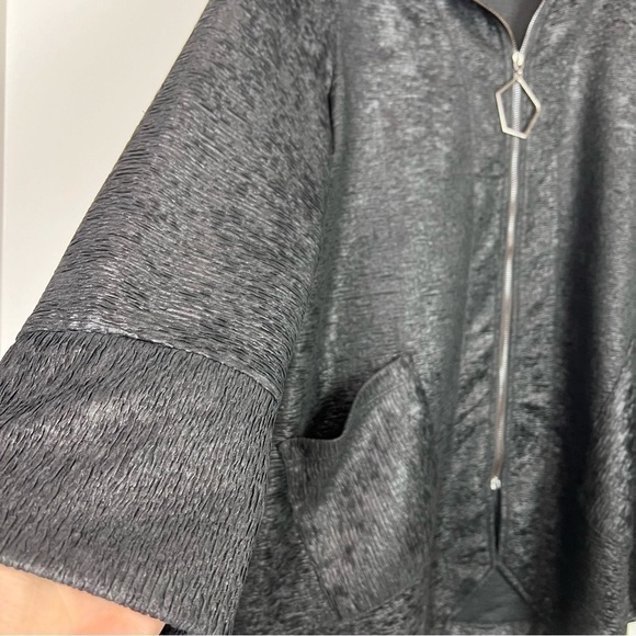 I.C. By Connie K jacket womens large Black Full Zip - Picture 6 of 10